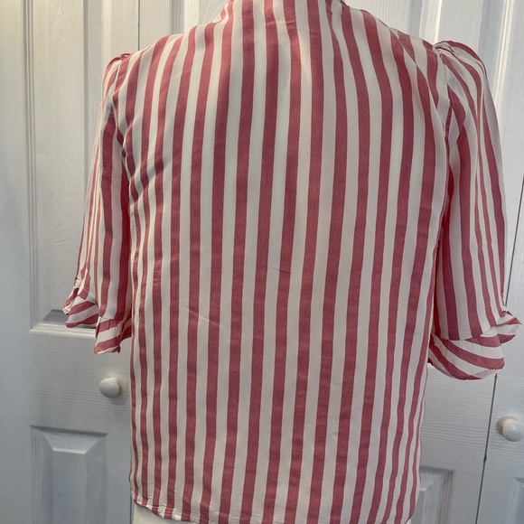 Zara Pink/White Stripes Blouse - Picture 6 of 10